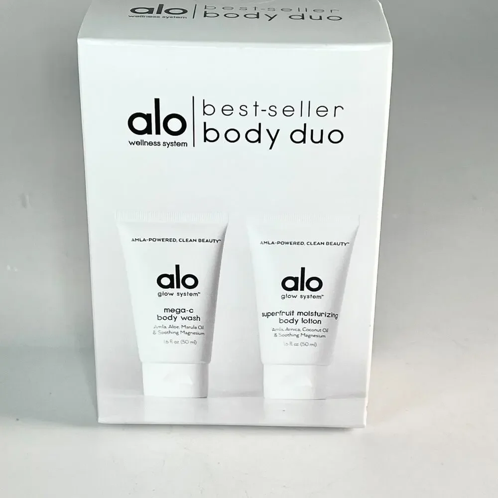 Alo Yoga Bestseller Body Duo Mega-C Body Wash Superfruit Body Lotion Travel 2x 1